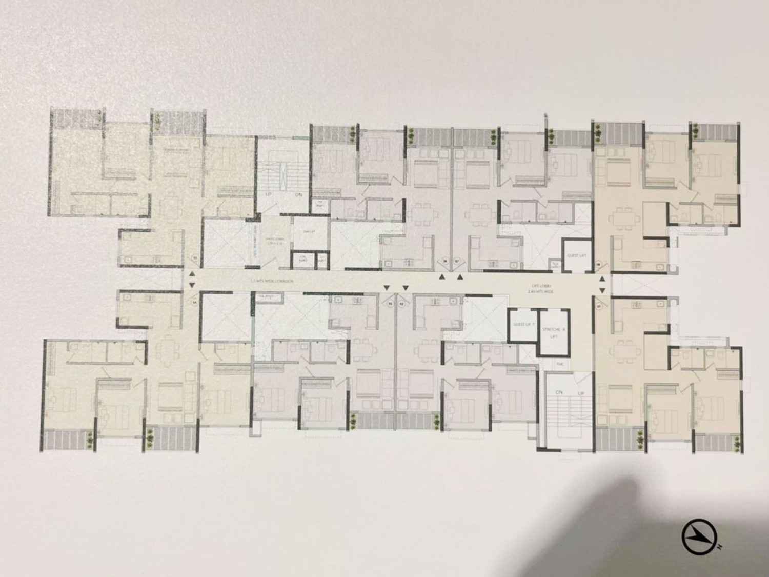 Typical Tower Floor Cluster Layout Plan K Raheja Vistas Mahalunge